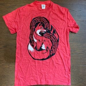 What did the fox say black and red tshirt small